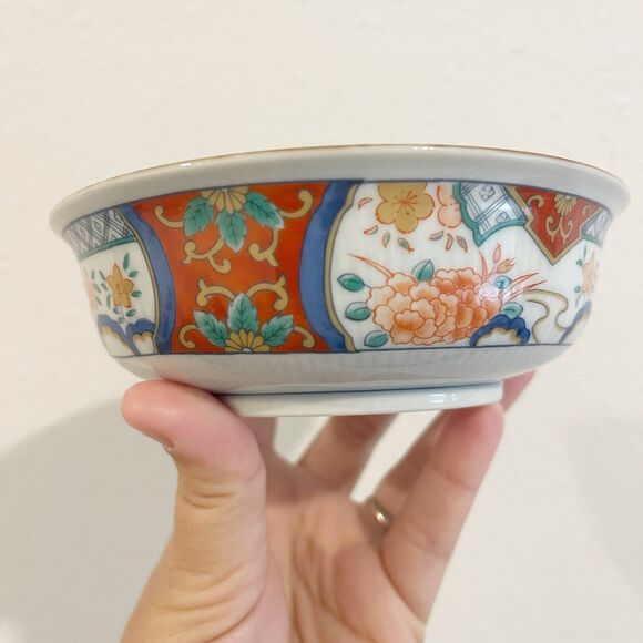 Great vintage Japanese hand painted studio signed porcelain bowl - Picture 2 of 7